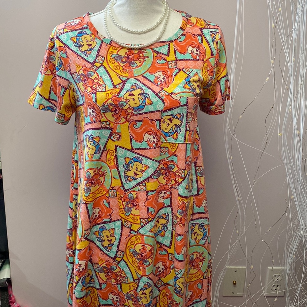 Disney The Little Mermaid Dress LuLaRoe Carly Unicorn!!! Hard to find!